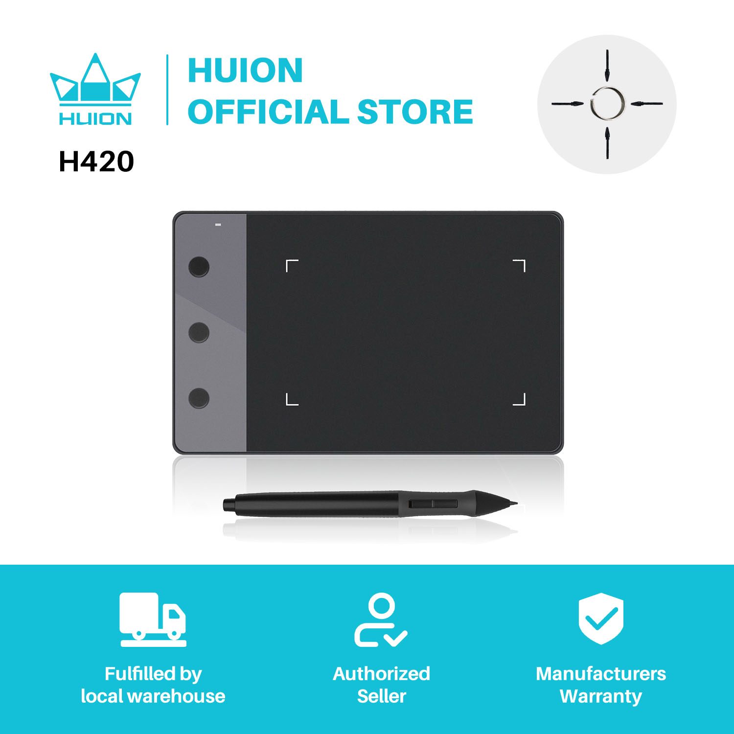 Digital Signature Pad - Mới HUION H420 Đồ Họa Máy