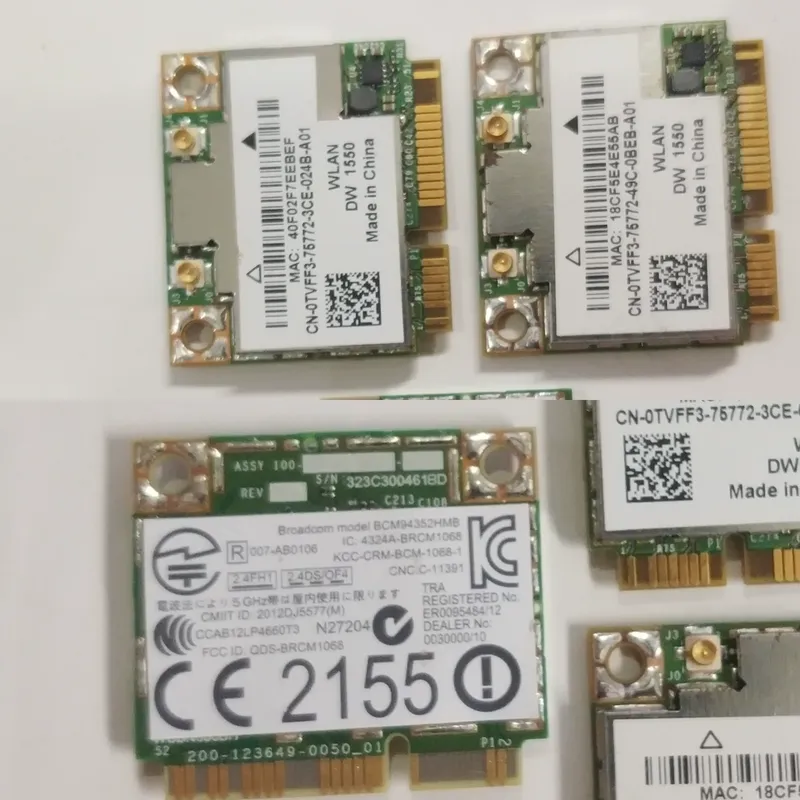 Gigabit Network Card - DW1550 Broadcom BCM94352HMB Gigabit Wireless Network