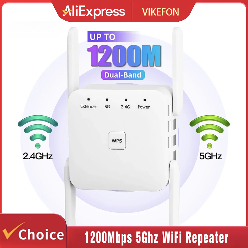 1200Mbps 5Ghz Wireless WiFi Re - đánh giá và giá Wifi Range Extender