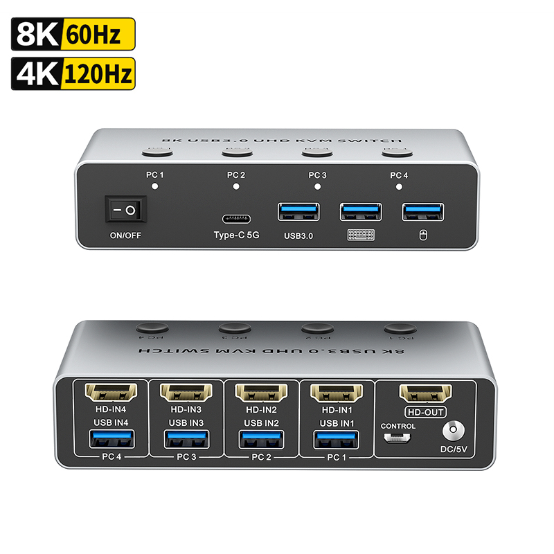8K@60Hz HDMI KVM Switch 4 Comp - đánh giá và giá Hdmi Matrix Switch