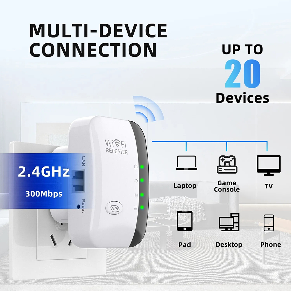 2.4G Wireless WiFi Booster 300 - đánh giá và giá Wifi Range Extender