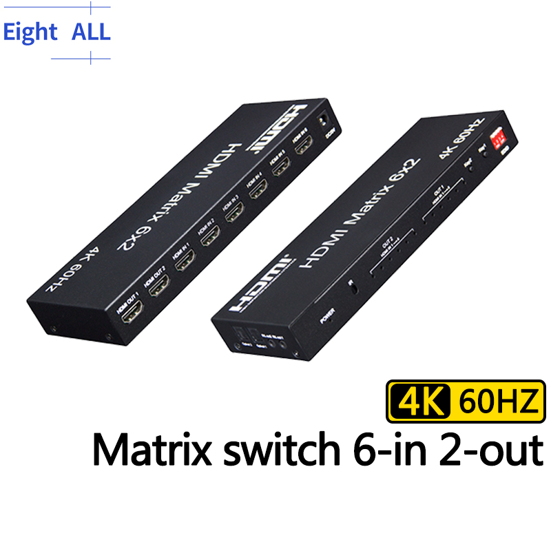 Matrix Switch HDMI 6x2 4K 60Hz - đánh giá và giá Hdmi Matrix Switch